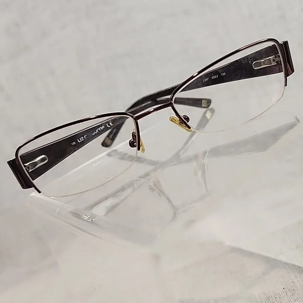 Liz Claiborne Half Rim Metal Eyeglass Frames M387 0DE2 130 Brown Multi Floral